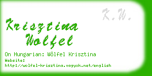 krisztina wolfel business card